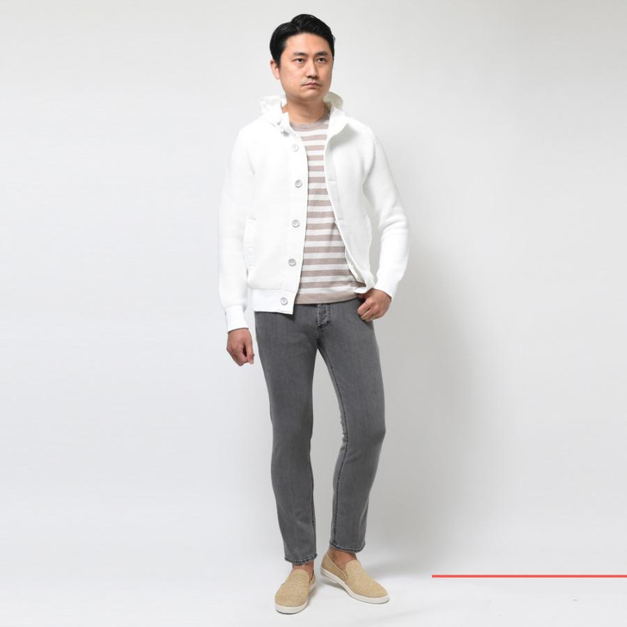 HERNO（ヘルノ）ミドルゲージニット×ポリエステルハイブリッド 