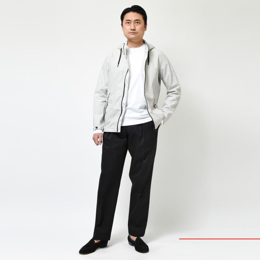 HERNO（ヘルノ）Laminarラミナー ウォーターレペレントリネンソリッドジップフーディーブルゾン GI00098UL-17119 ...