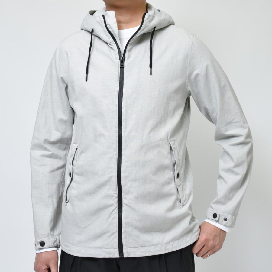 HERNO（ヘルノ）Laminarラミナー ウォーターレペレントリネンソリッドジップフーディーブルゾン GI00098UL-17119 ...