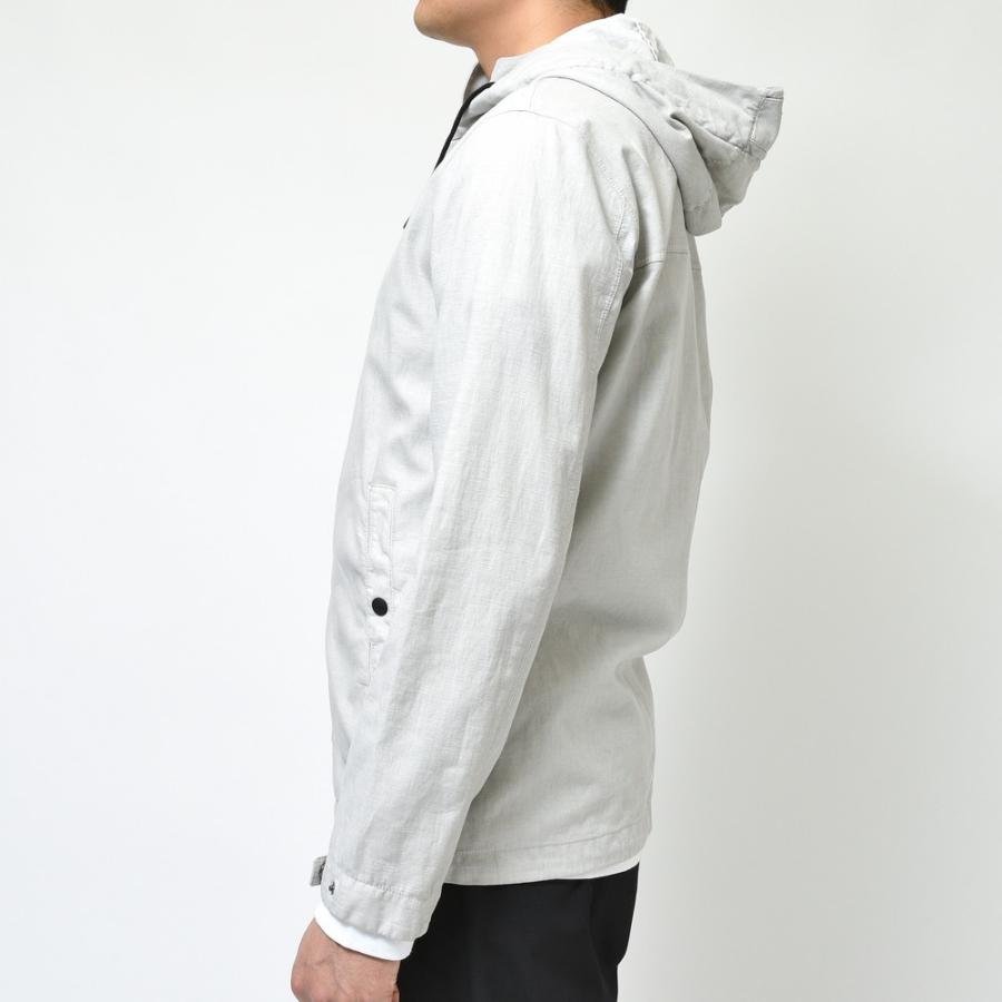 HERNO（ヘルノ）Laminarラミナー ウォーターレペレントリネンソリッドジップフーディーブルゾン GI00098UL-17119 ...