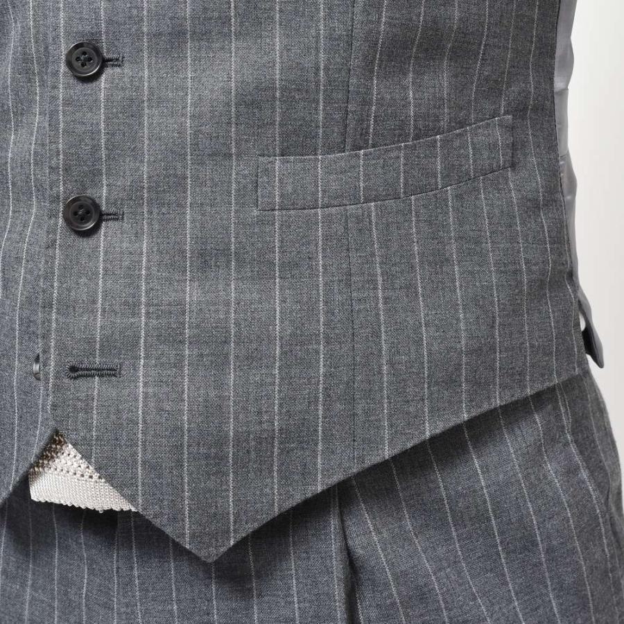guji（グジ）フォックスブラザーズ ウールフレスコチョークストライプジレ(MADE BY RING JACKET)【SALE30】 |  | 03