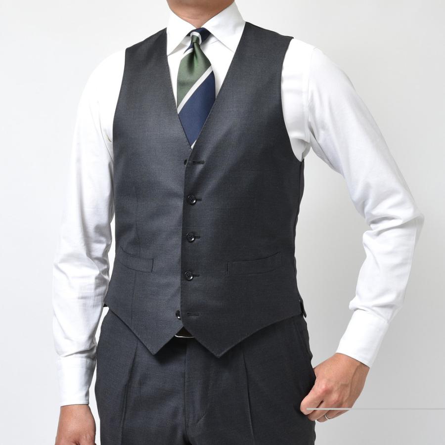 guji SUPER150'sウールソリッドジレ(RING JACKET ) guji（グジ）SUPER150'sウールギャバジンソリッドジレ (MADE BY RING