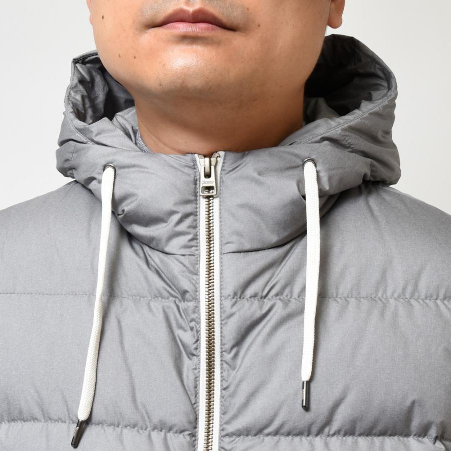 HERNO（ヘルノ）RESORTリゾート ウォーターレペレントメランジポリエステルダウンフーディーブルゾン PI00080UR-12455 ...