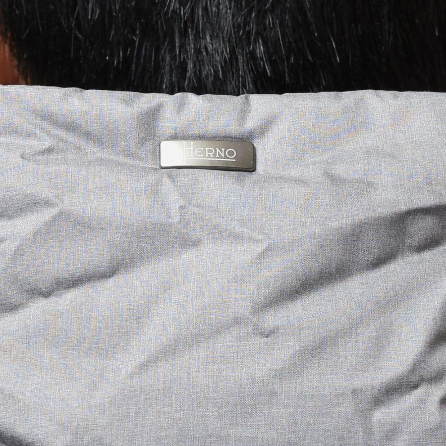 HERNO（ヘルノ）RESORTリゾート ウォーターレペレントメランジポリエステルダウンフーディーブルゾン PI00080UR-12455 ...