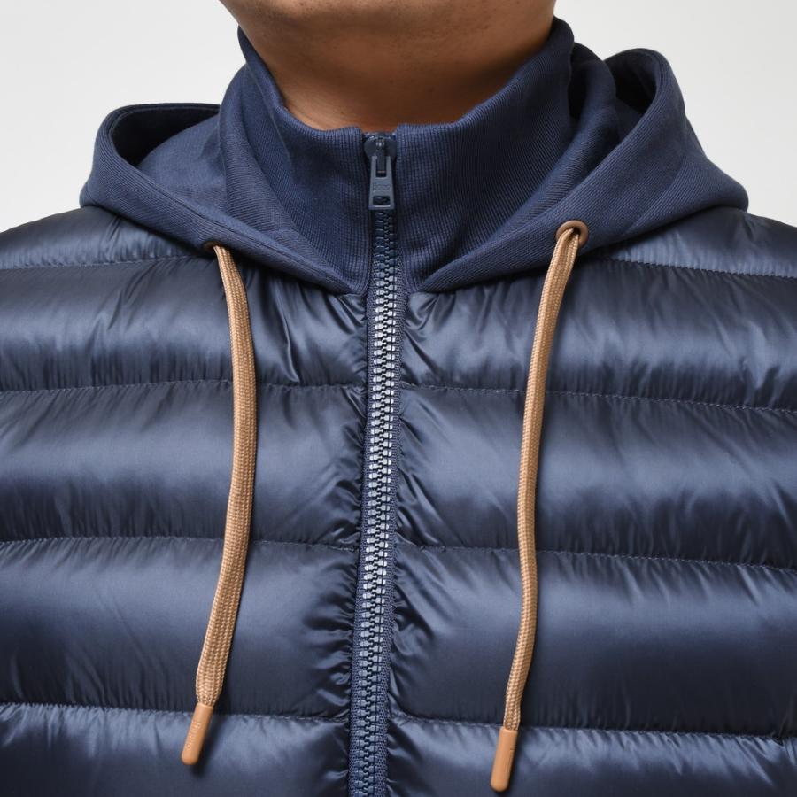 【SALE30】HERNO（ヘルノ）RESORTリゾート ウォーターレペレントナイロンライトダウンハイブリッドジップフーディー ...