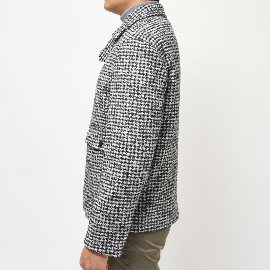 T-JACKET（ティージャケット）ウールアルパカブークレハウンドトゥースジップブルゾン 74712001 14026000065 |  | 04