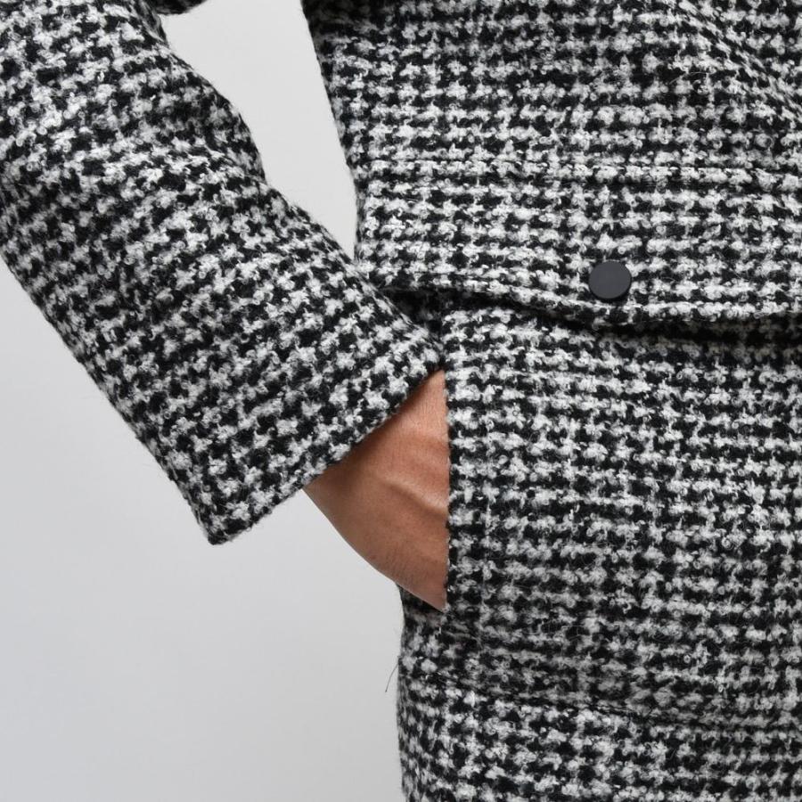 T-JACKET（ティージャケット）ウールアルパカブークレハウンドトゥースジップブルゾン 74712001 14026000065 |  | 07