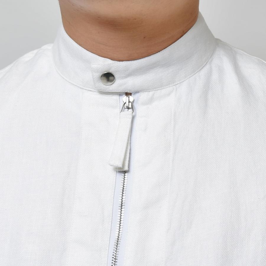 BAGUTTA（バグッタ）リネンソリッドシングルシャツライダース BOBO GLW 