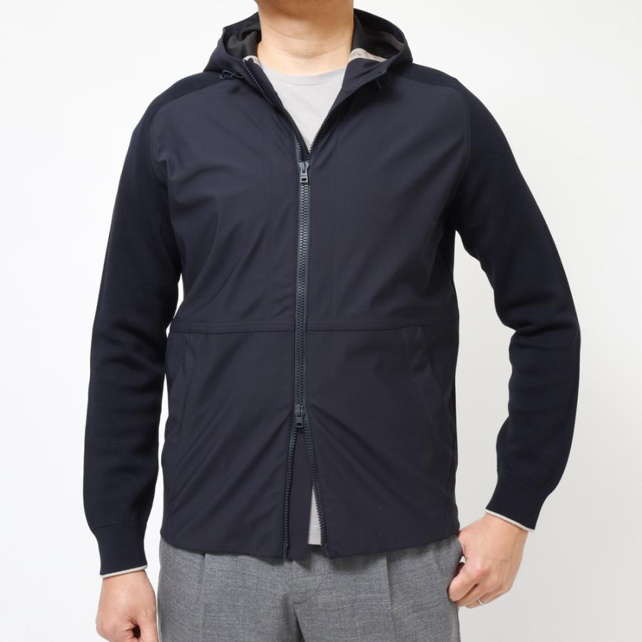 HERNO（ヘルノ）ストレッチナイロン×コットンミラノリブ