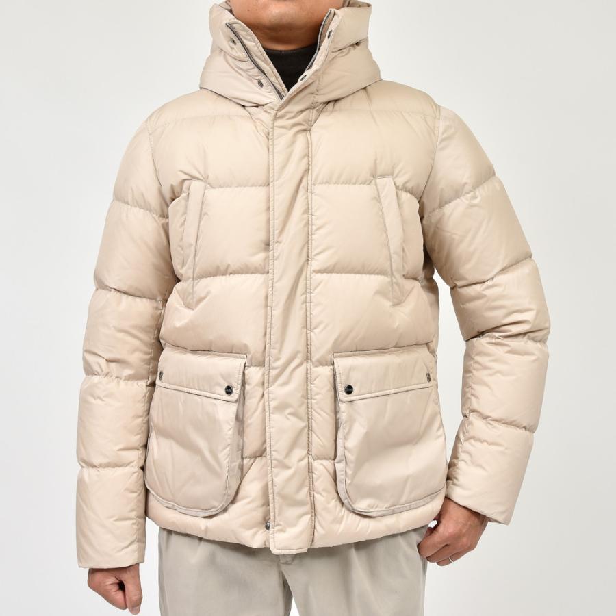 HERNO（ヘルノ）ウォーターレペレントナイロンダウンフーディーブルゾン PI001140U-12004Z 14042003132 ...
