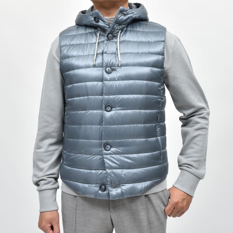 【SALE30】HERNO（ヘルノ）RESORTリゾート ウォーターレペレントウルトラライトナイロンフーディーダウンベスト PI00095UR ...