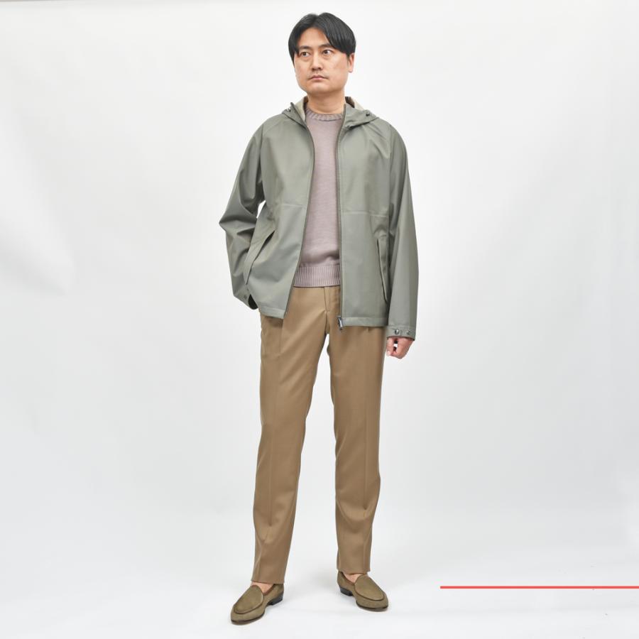 PAUL & SHARK（ポール アンド シャーク）Loro Piana Storm System ウォータープルーフウールナイロンジップフーディーブルゾン 25412440 14051003025の画像