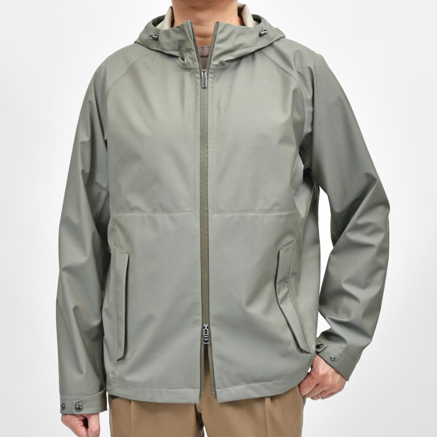 PAUL & SHARK（ポール アンド シャーク）Loro Piana Storm System ウォータープルーフウールナイロンジップフーディーブルゾン 25412440 14051003025の画像