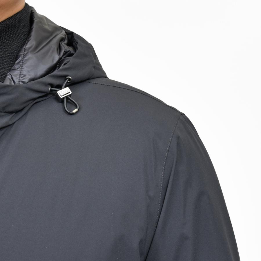 HERNO（ヘルノ）RESORTリゾート ストレッチナイロンパデッドフーディーブルゾン(パッカブル) GI00071UR-12387SZ 14052000132の画像
