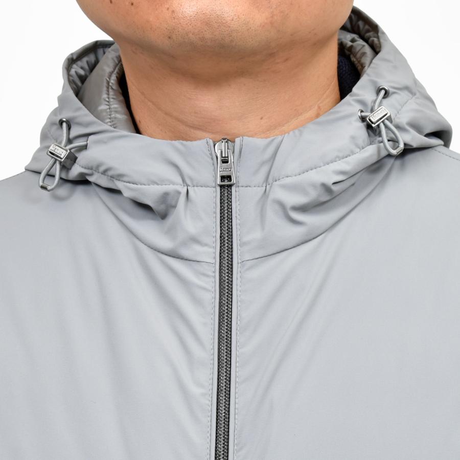 定価14万 ヘルノ リゾート パッカブル中綿ブルゾン 携帯 ライトグレー フード RESORT】パッカブル中綿ブルゾン（アウター）｜HERNO（ヘルノ