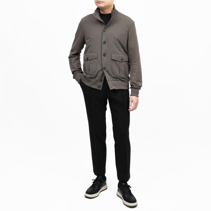 HERNO（ヘルノ）RESORTリゾート ウォーターレペレントナイロン×コットンジャージハイブリッドスタンドカラーブルゾン JC00017UR-52107 14052600132の画像