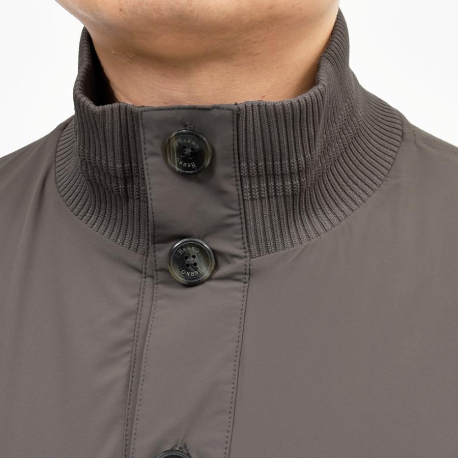 HERNO（ヘルノ）RESORTリゾート ウォーターレペレントナイロン×コットンジャージハイブリッドスタンドカラーブルゾン JC00017UR-52107 14052600132の画像