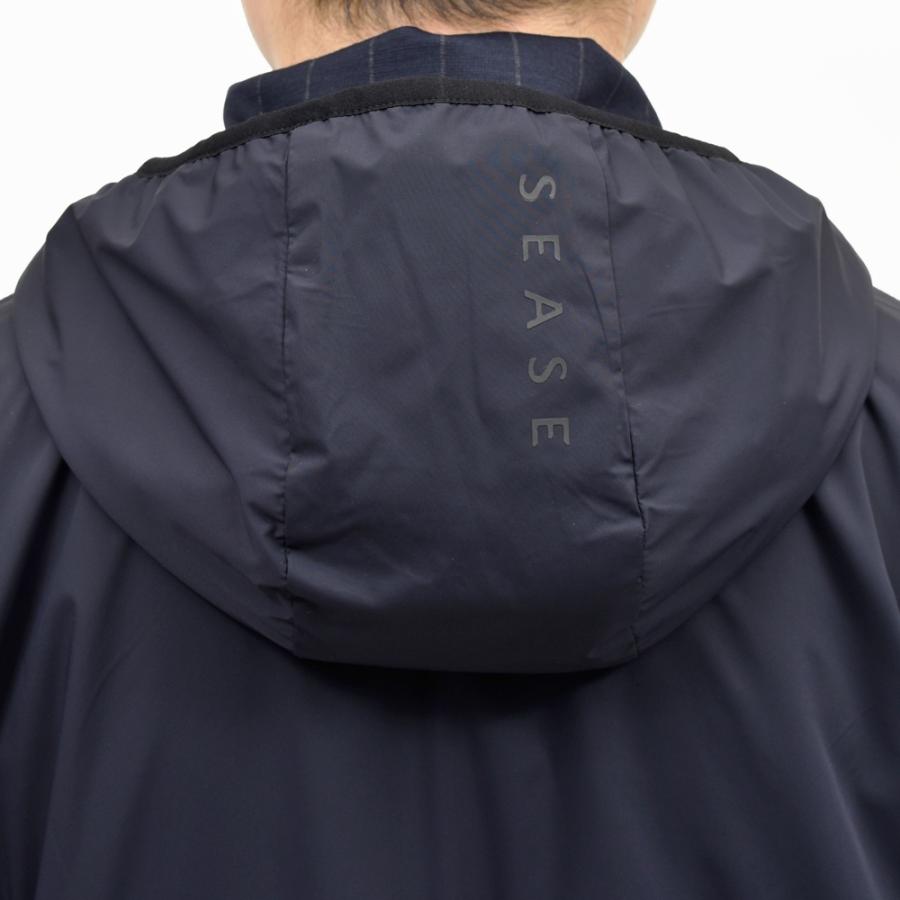 SEASE（シーズ）ZIPPED FOODIE HYBRID ウールジャージチョークストライプハイブリッドジップフーディー WH049TJ232 14061001039の画像