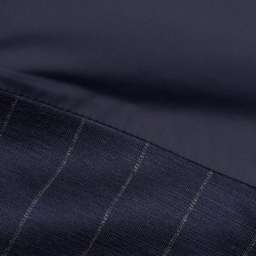SEASE（シーズ）ZIPPED FOODIE HYBRID ウールジャージチョークストライプハイブリッドジップフーディー WH049TJ232 14061001039の画像