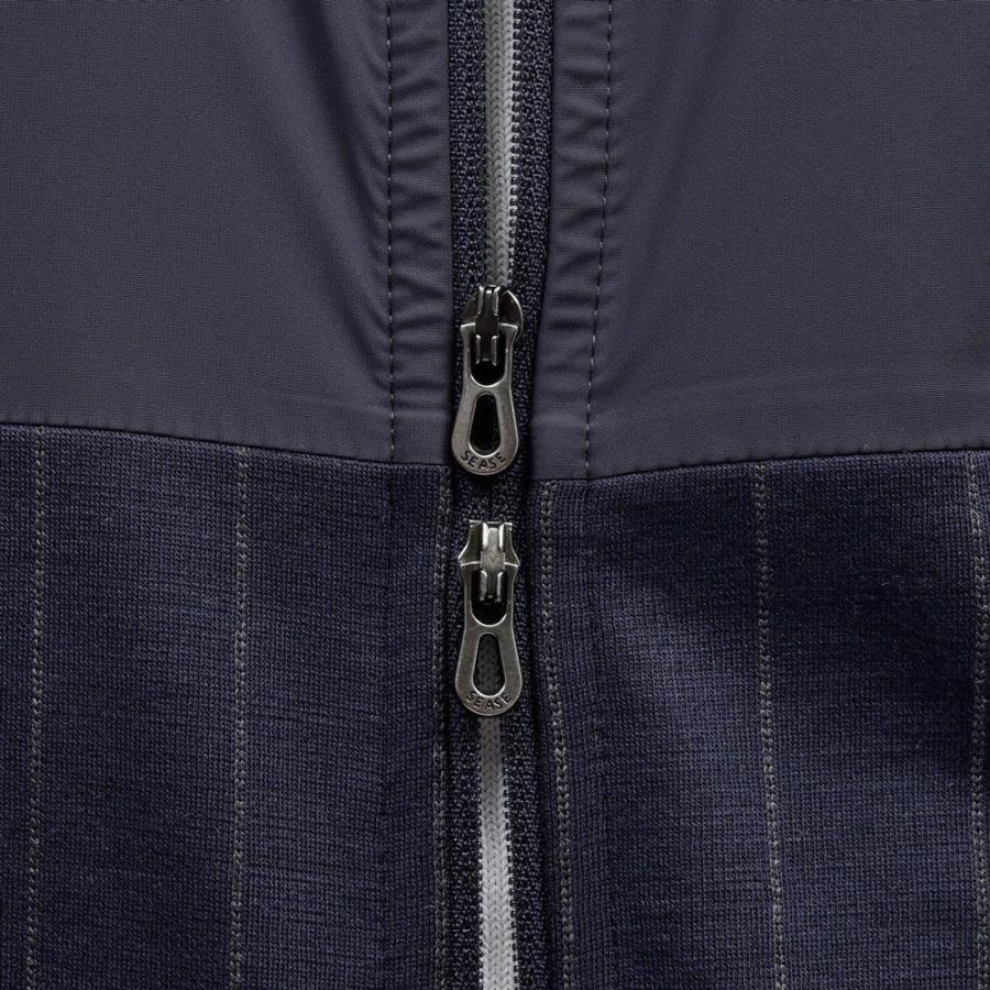 SEASE（シーズ）ZIPPED FOODIE HYBRID ウールジャージチョークストライプハイブリッドジップフーディー WH049TJ232 14061001039の画像