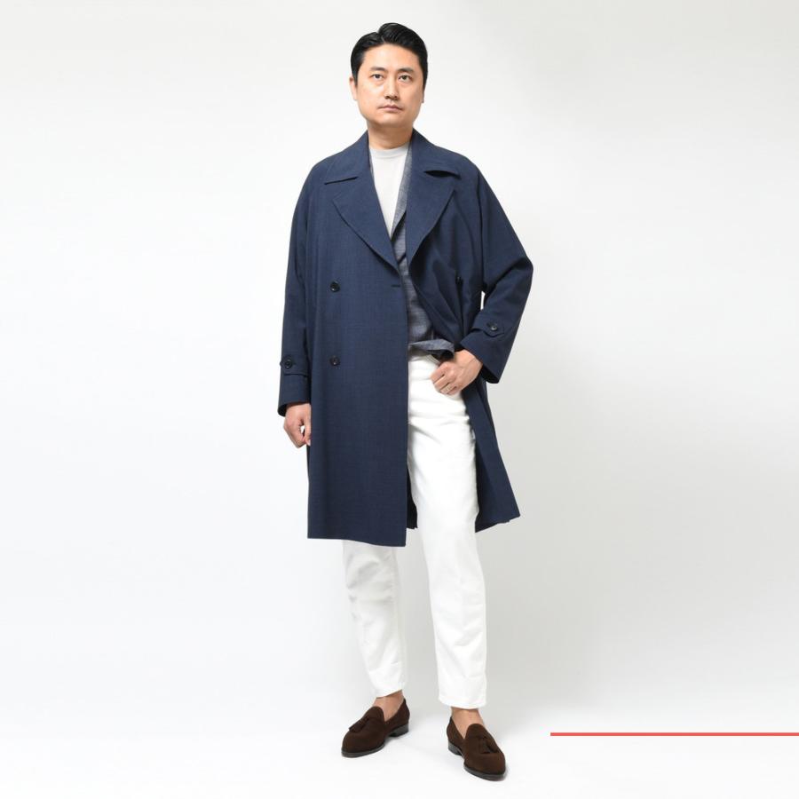 De Petrillo デ ペトリロ ステンカラー コート 48 L〜XL De 🍀 Petrillo（デ ペトリロ）ストレッチウールポリエステル