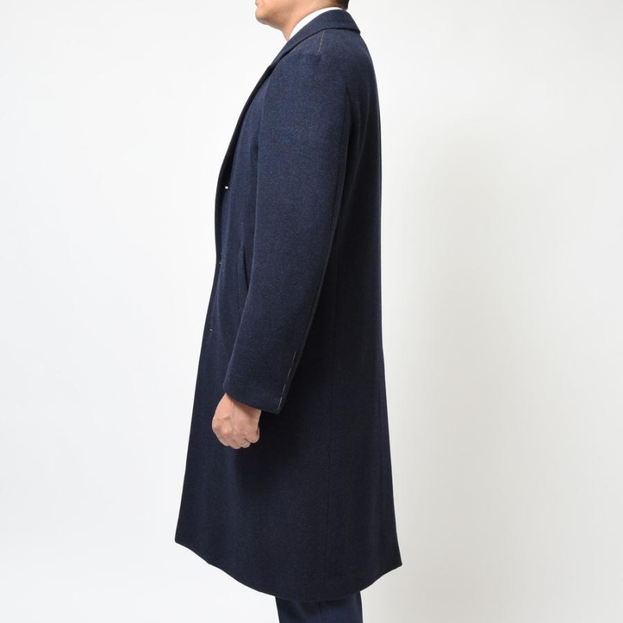 【SALE30％】GIANFRANCO BOMMEZZADRI（ジャンフランコ ボメザドリ）ウールカシミアダイアゴナルソフトツィードチェスターフィールドコートの画像