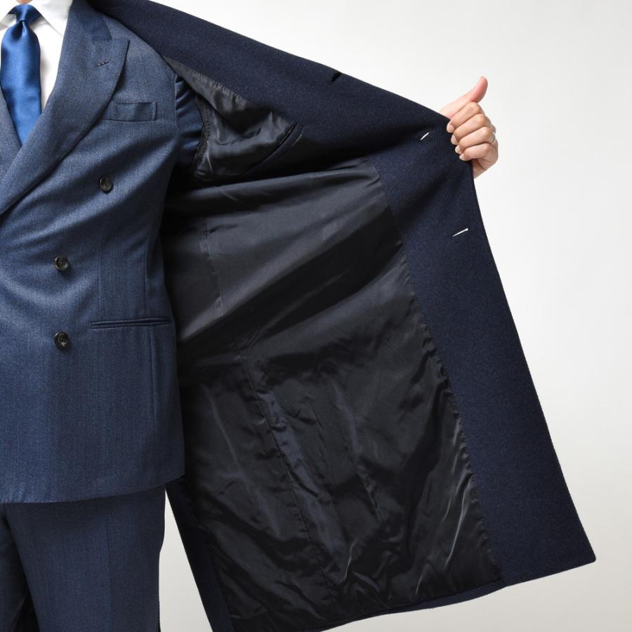 【SALE30％】GIANFRANCO BOMMEZZADRI（ジャンフランコ ボメザドリ）ウールカシミアダイアゴナルソフトツィードチェスターフィールドコートの画像