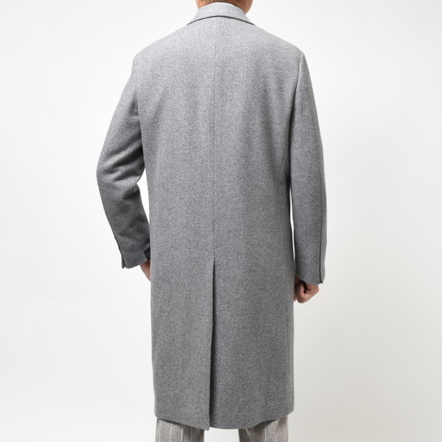 【SALE30％】GIANFRANCO BOMMEZZADRI（ジャンフランコ ボメザドリ）ウールカシミアダイアゴナルソフトツィードチェスターフィールドコートの画像