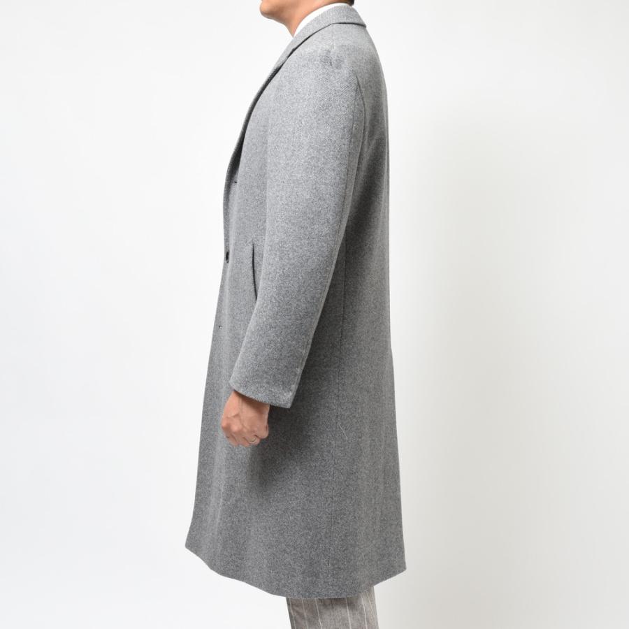【SALE30％】GIANFRANCO BOMMEZZADRI（ジャンフランコ ボメザドリ）ウールカシミアダイアゴナルソフトツィードチェスターフィールドコートの画像