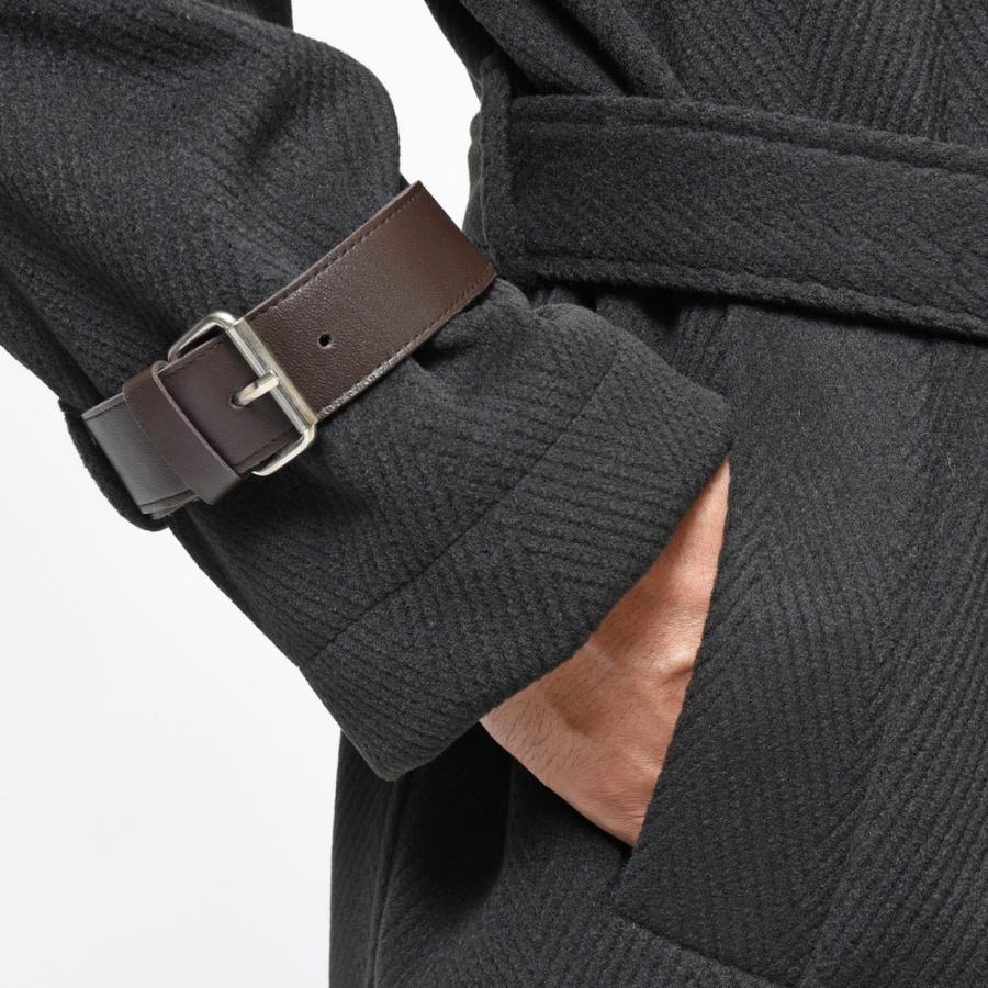 【SALE40％】Solleciti（ソレシティ）ポリエステルヘリンボーンベルテッドバルカラーコート FSM0C3233043 14132402172の画像