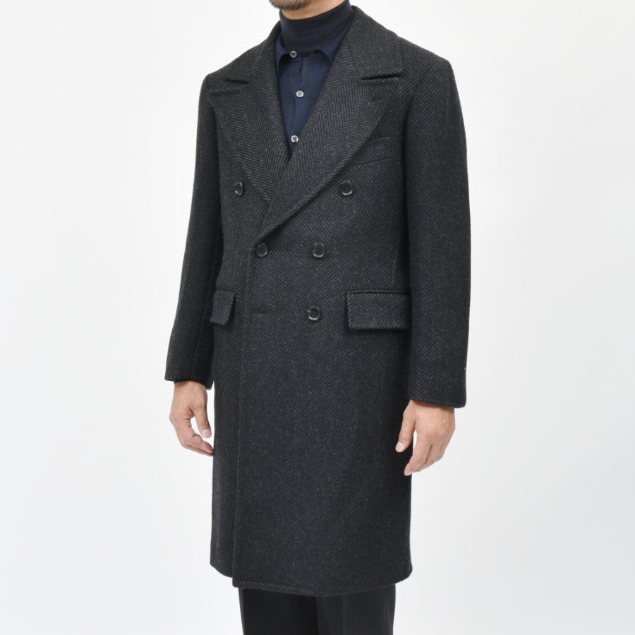 garoh（ガロウ）coat02 ウールライトツィードヘリンボーンアルスターコート 14142800217の画像