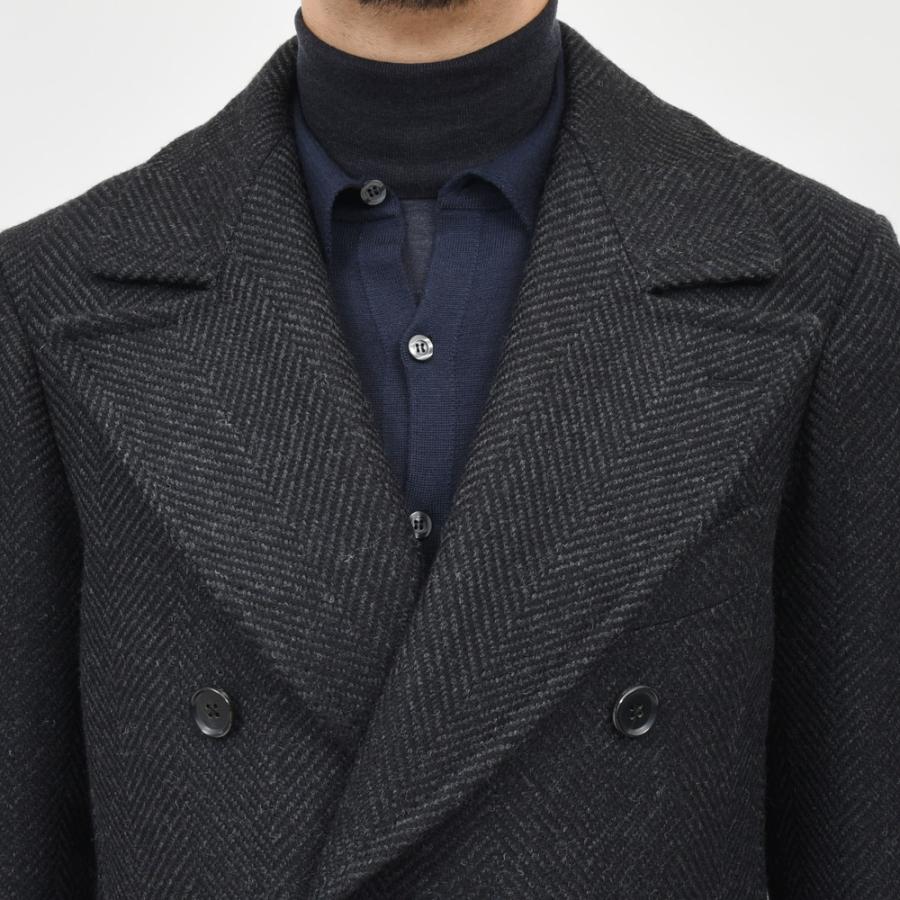 garoh（ガロウ）coat02 ウールライトツィードヘリンボーンアルスターコート 14142800217の画像