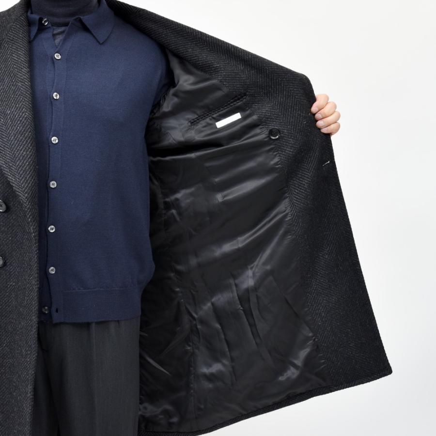 garoh（ガロウ）coat02 ウールライトツィードヘリンボーンアルスターコート 14142800217の画像