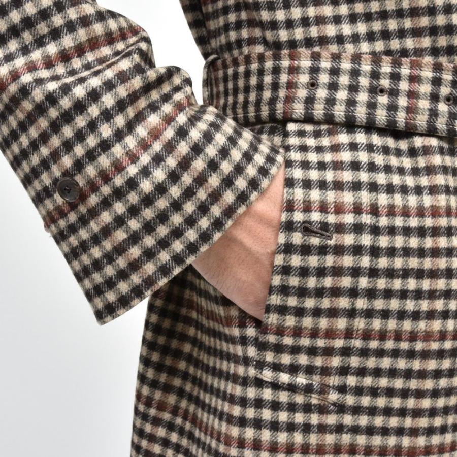MILA SCHON MILANO（ミラ ショーン ミラノ）ウールシルクフランネルクラブチェックベルテッドバルカラーコート 27410M 14146003052 |  | 07