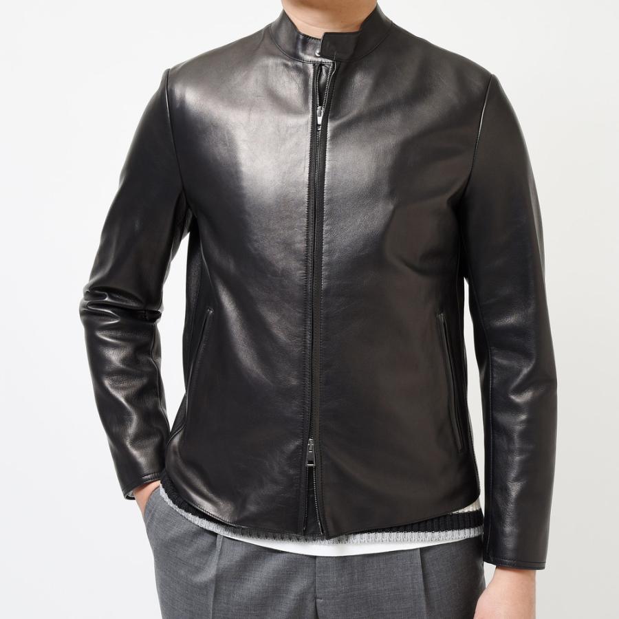 ALTACRUNA（アルタクルーナ）ラムレザースタンドカラーシングル