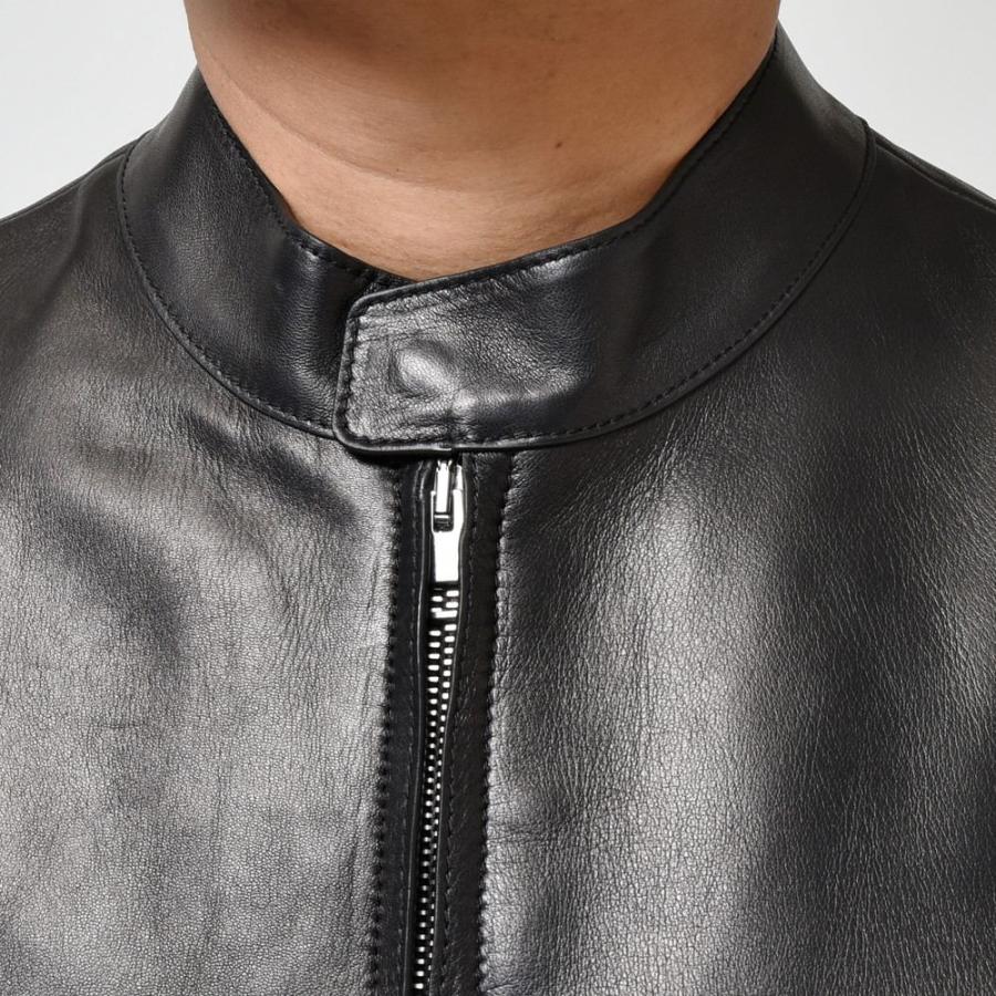 ALTACRUNA（アルタクルーナ）ラムレザースタンドカラーシングル