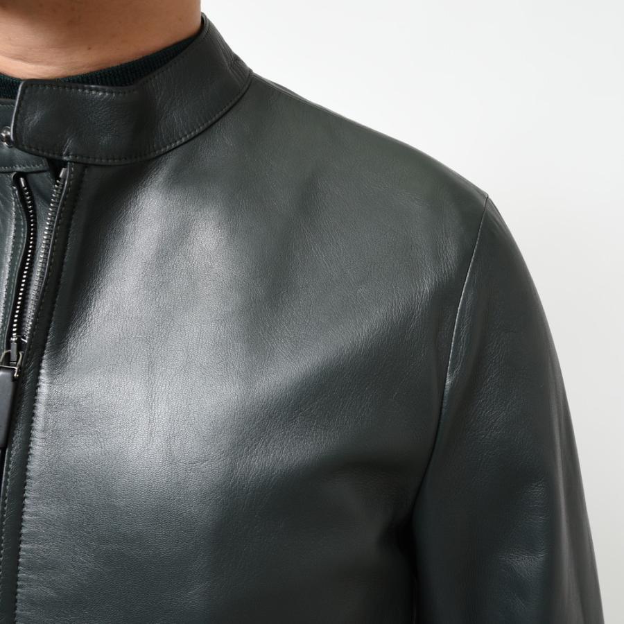 ALTACRUNA（アルタクルーナ）ラムレザースタンドカラーシングル