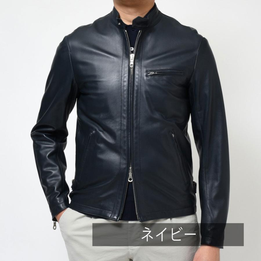 【SALE30％】Cinquanta（チンクアンタ）ラムナッパレザースタンドカラーライダース(0.6mm厚) H502/1-1010 14232000146の画像