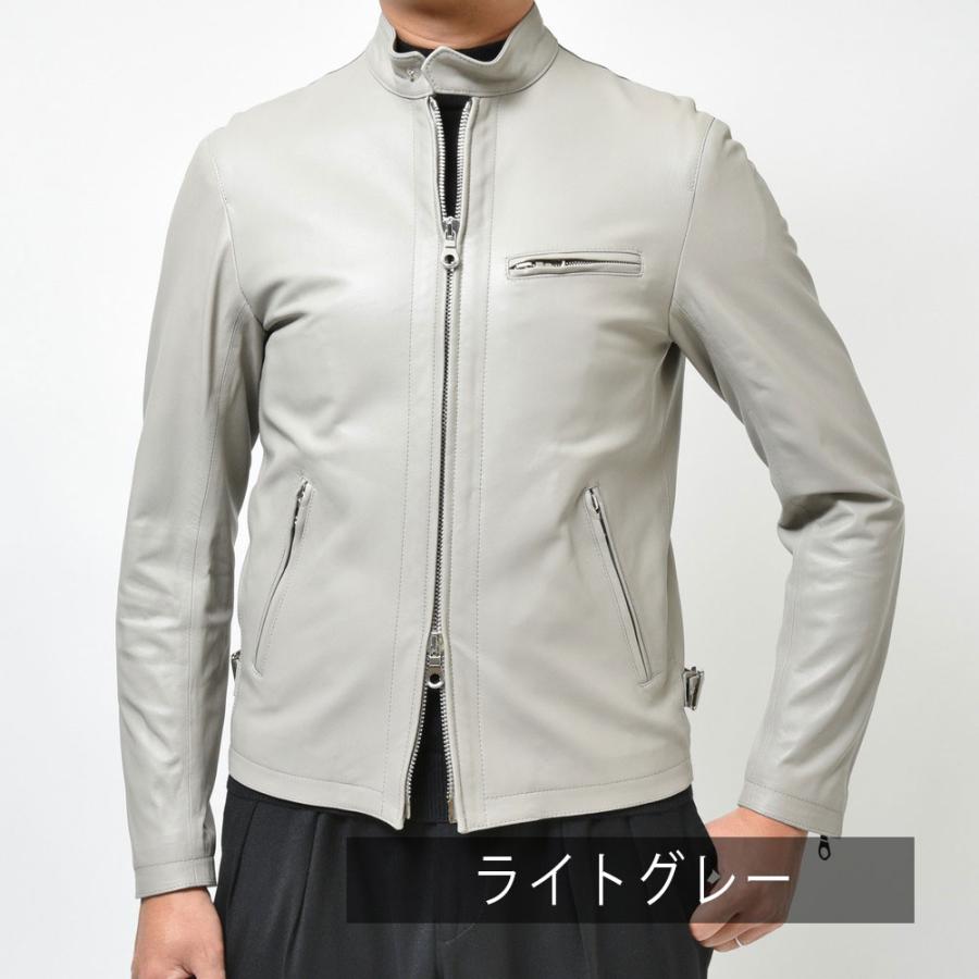 【SALE30％】Cinquanta（チンクアンタ）ラムナッパレザースタンドカラーライダース(0.6mm厚) H502/1-1010 14232000146の画像