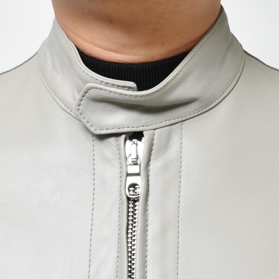 【SALE30％】Cinquanta（チンクアンタ）ラムナッパレザースタンドカラーライダース(0.6mm厚) H502/1-1010 14232000146の画像