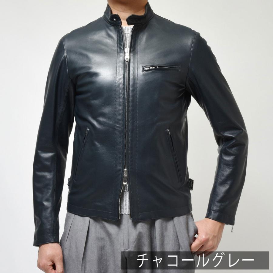 【SALE30％】Cinquanta（チンクアンタ）ラムナッパレザースタンドカラーライダース(0.6mm厚) H502/1-1010 14241002146の画像