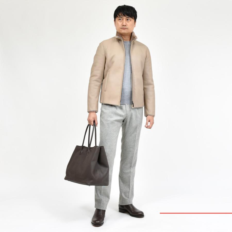 ALTACRUNA（アルタクルーナ）ムートンレザースタンドカラーダブル