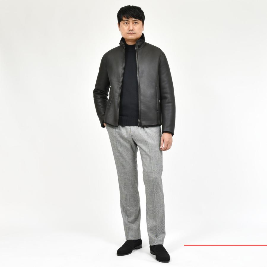 ALTACRUNA（アルタクルーナ）ムートンレザースタンドカラーダブル