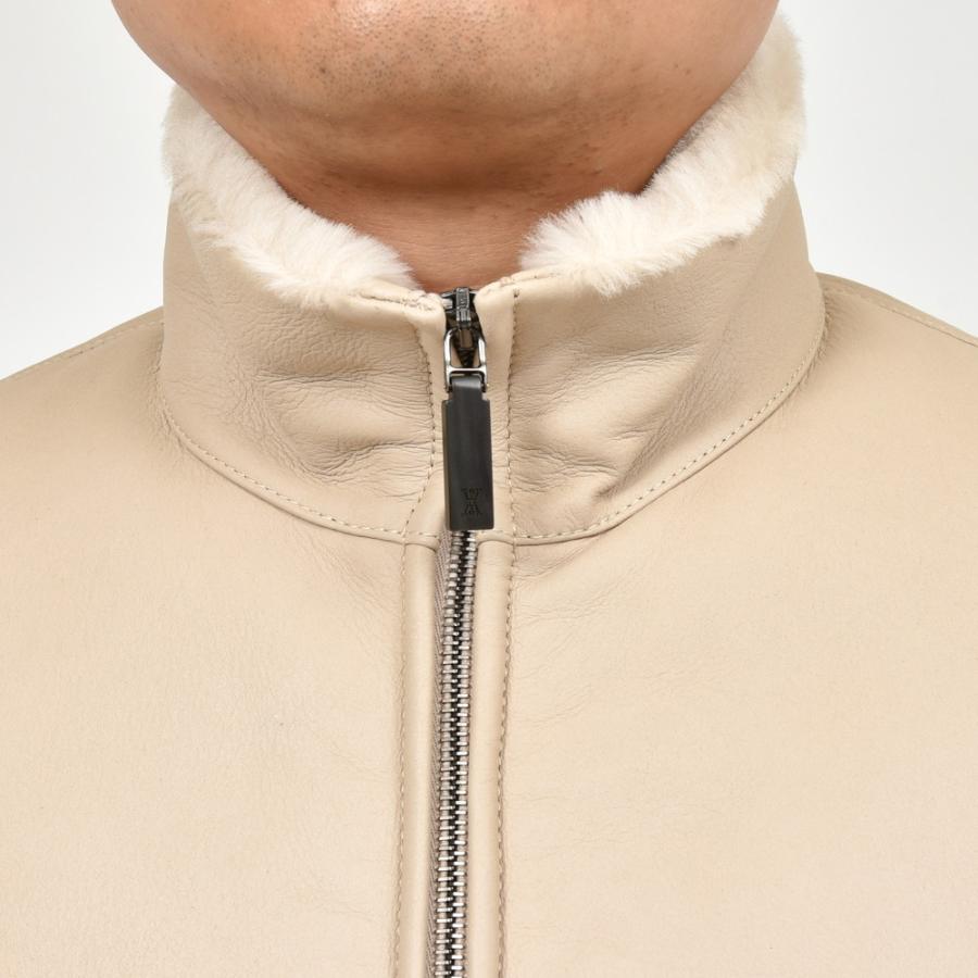 ALTACRUNA（アルタクルーナ）ムートンレザースタンドカラーダブル