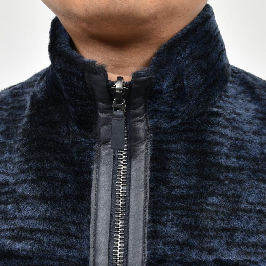 ALTACRUNA（アルタクルーナ）ムートンレザースタンドカラーダブル