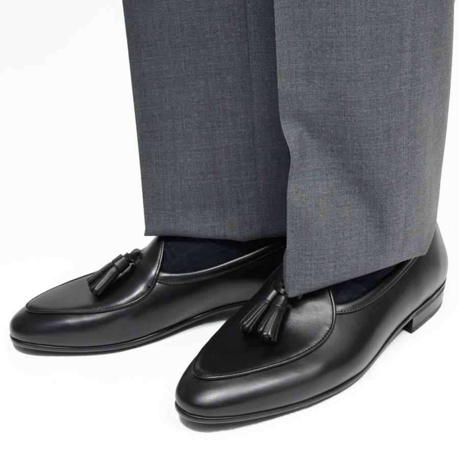 BAUDOIN & LANGE（ボードイン アンド ランジ）カーフレザータッセルローファー SAGAN CLASIC TASSELS（ラバーソール）245-59501 15061001052の画像