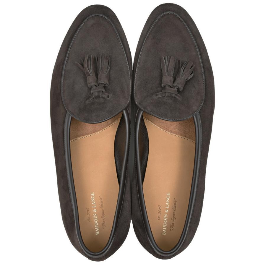 BAUDOIN & LANGE（ボードイン アンド ランジ）ラムスエードタッセルローファー SAGAN CLASSIC TASSELS（ラバーソール）245-59502 15061002052の画像