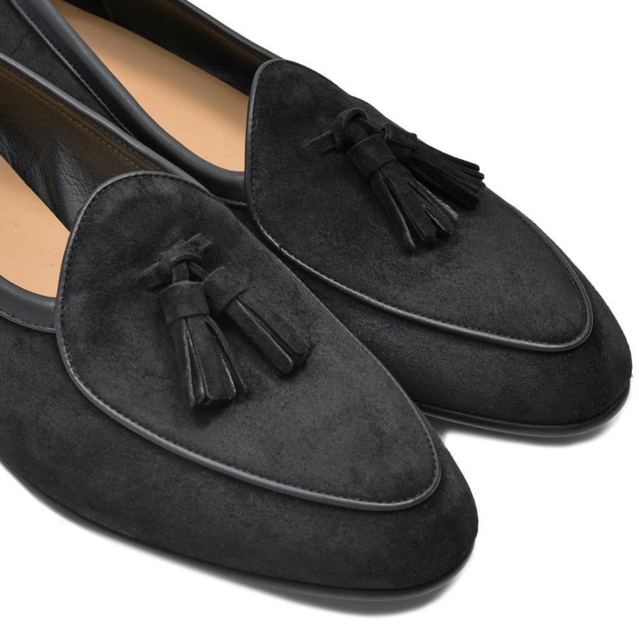 BAUDOIN & LANGE（ボードイン アンド ランジ）ラムスエードタッセルローファー SAGAN CLASSIC TASSELS（ラバーソール）245-59502 15061002052の画像