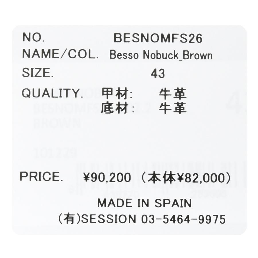 HEREU（ヘリュー）BESSOベッソ カーフヌバックTバーサンダル BESNOMFS26 15161000077の画像