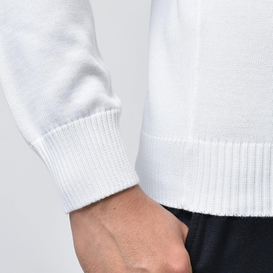 グランサッソ　コットンタートルネックニットT 46 ホワイト グランサッソ コットンタートルネックニットT 46 ホワイト